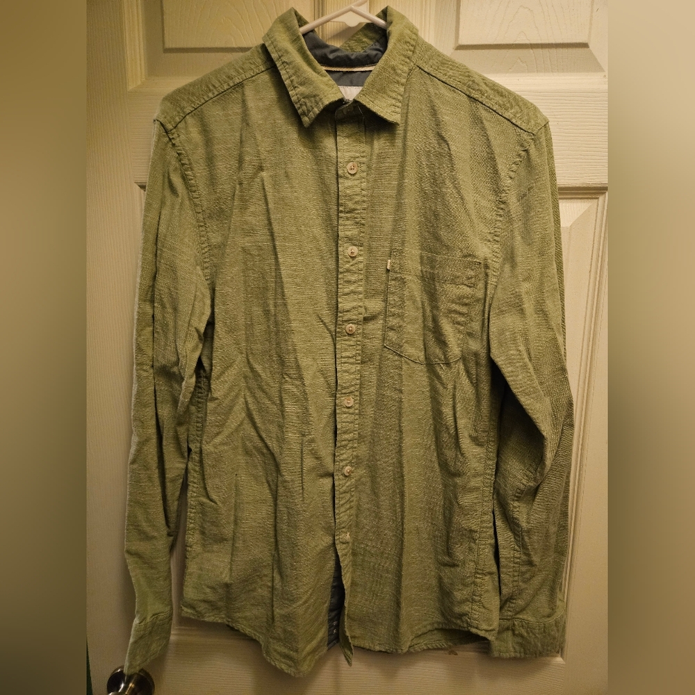 Goodfellow Green Men's S Button-down Long-sleeved Shirt
